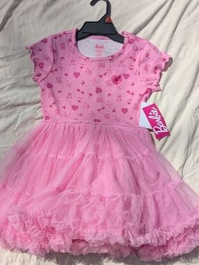 Barbie Pink Tulle Tiered Dress
